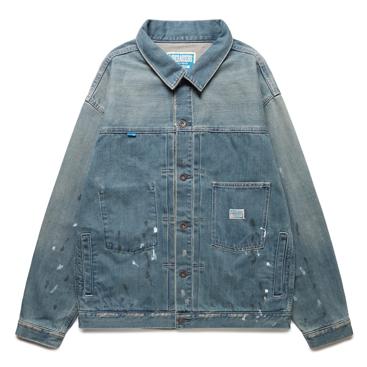 Liberaiders Outerwear BLEACHED DENIM JACKET