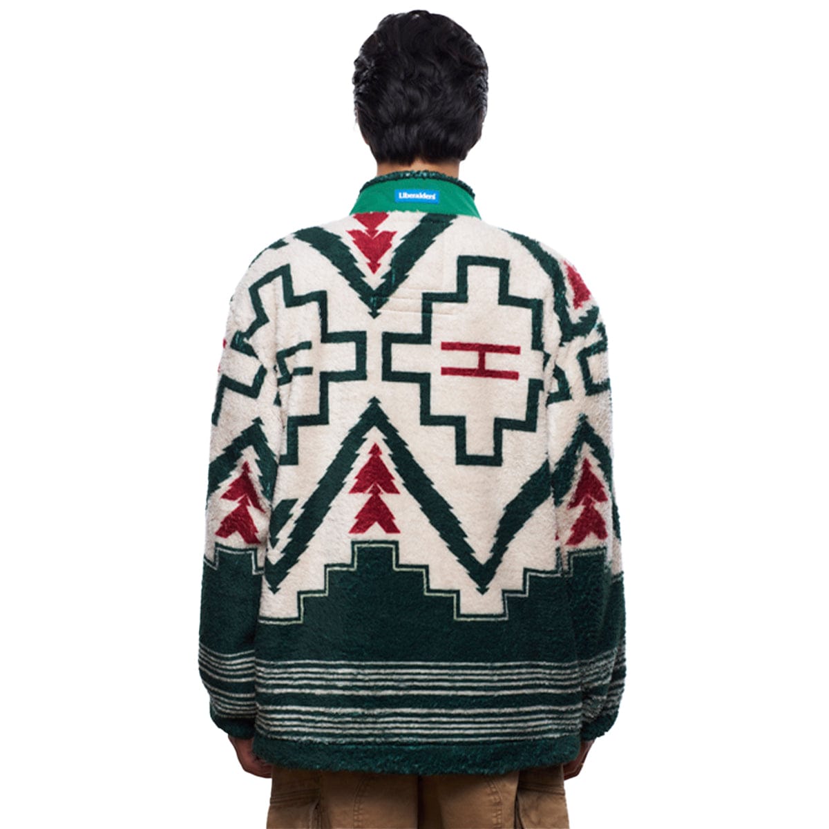 TRADITIONAL PILE FLEECE ANORAK GREEN | Bodega