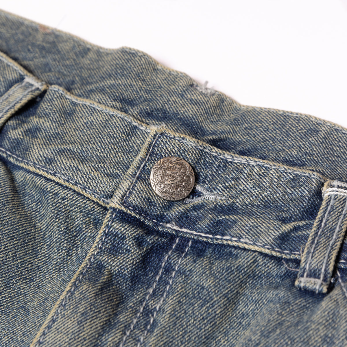 DOUBLE KNEE FLARED DENIM