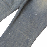 DOUBLE KNEE FLARED DENIM