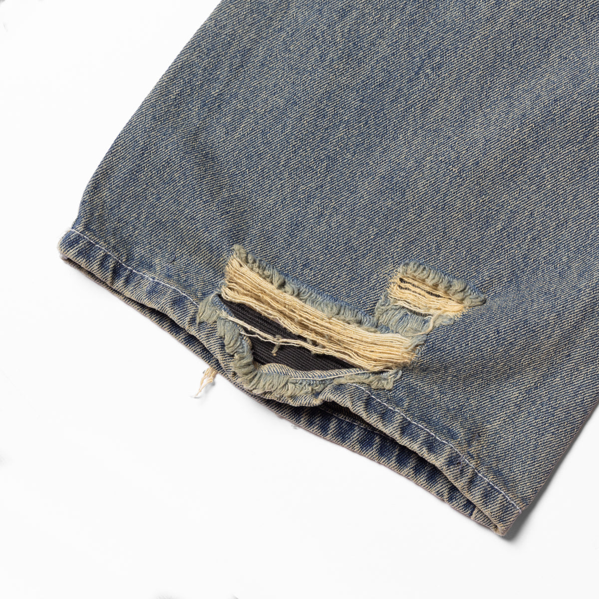 DOUBLE KNEE FLARED DENIM