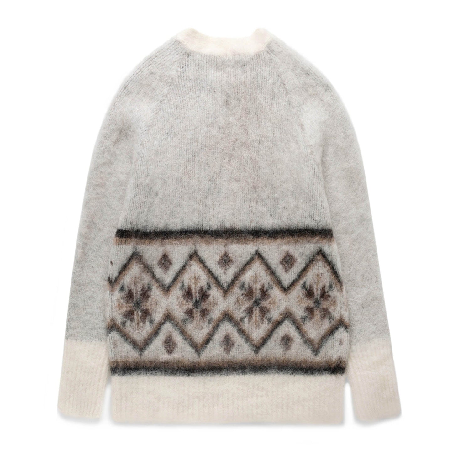 Martine Rose Knitwear BRUSHED MOHAIR FAIR ISLE CARDIGAN