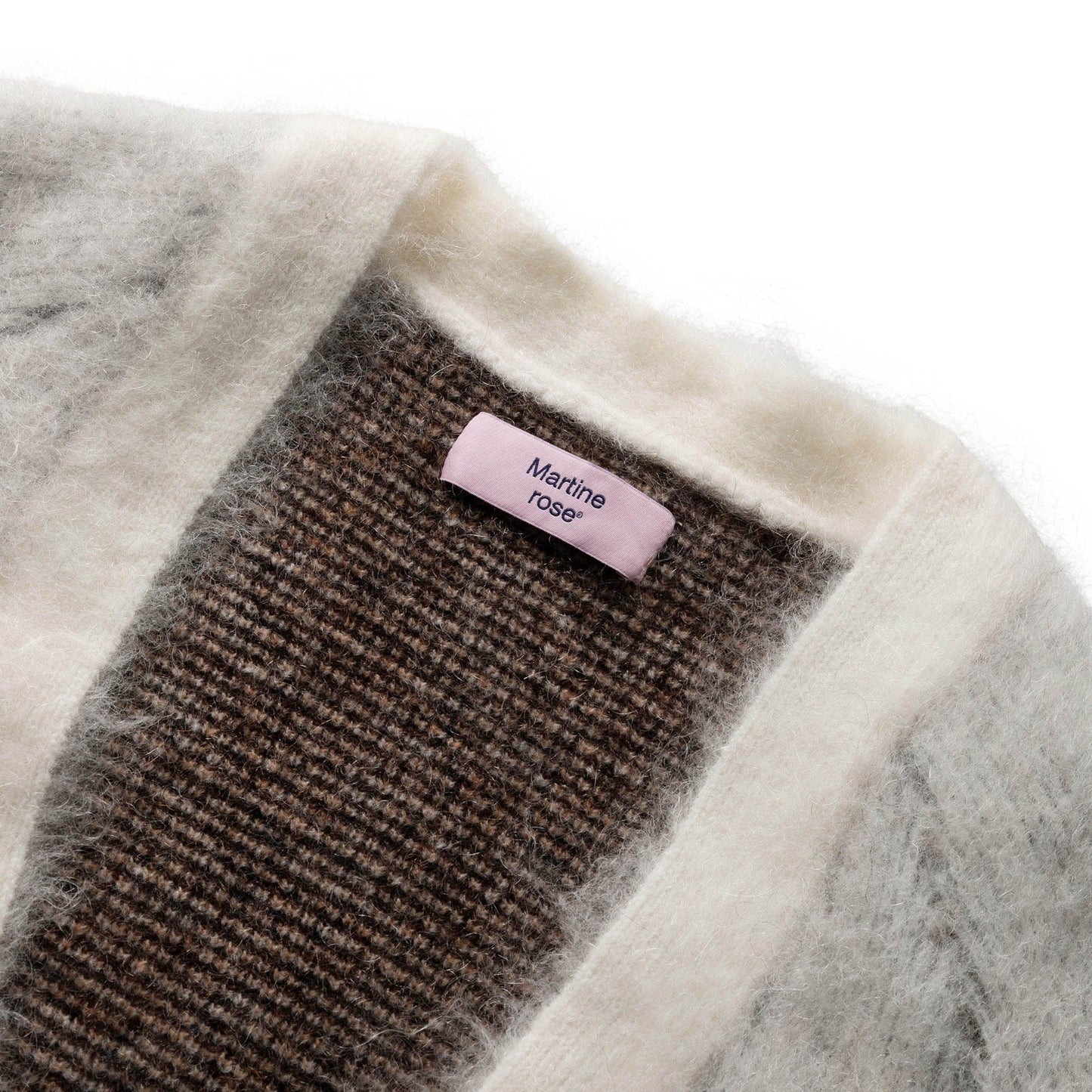 Martine Rose Knitwear BRUSHED MOHAIR FAIR ISLE CARDIGAN