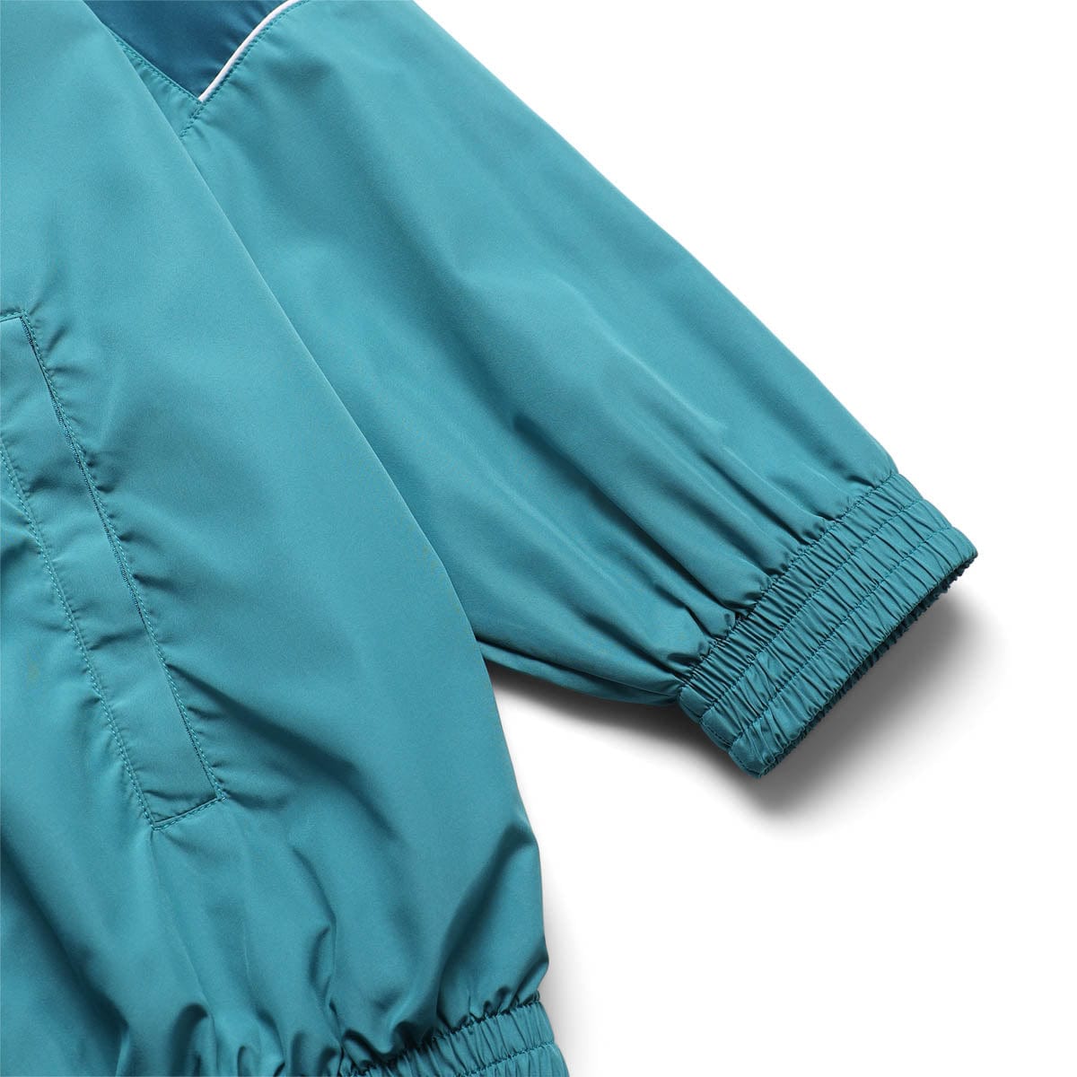 OVERSIZED PANELED TRACK JACKET TEAL/WHITE | Bodega