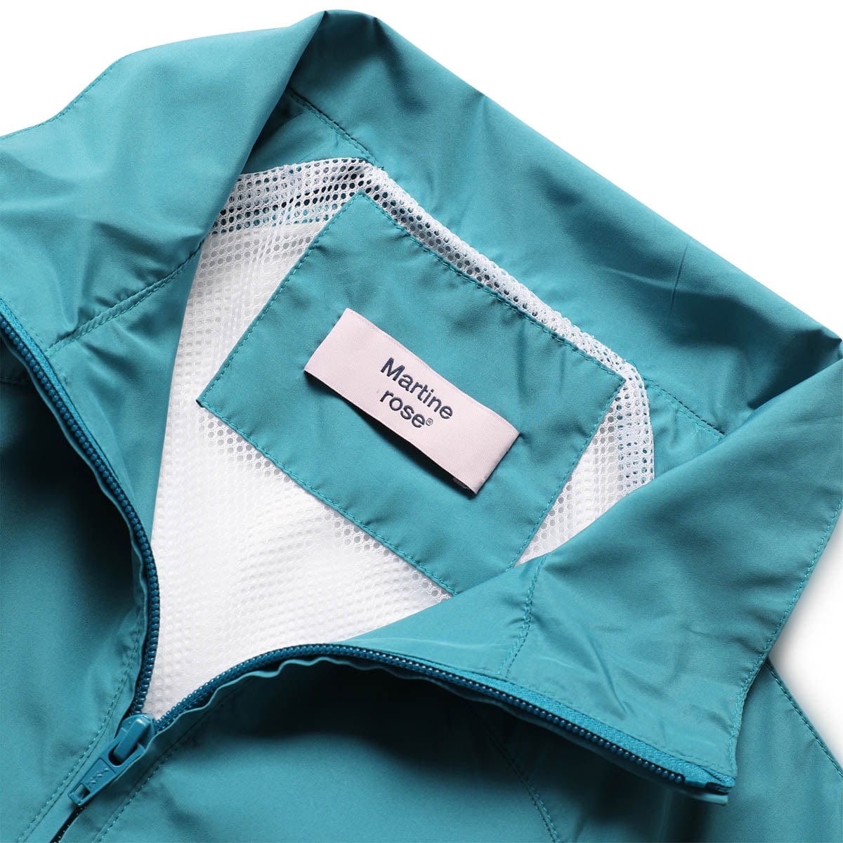 OVERSIZED PANELED TRACK JACKET TEAL/WHITE | Bodega