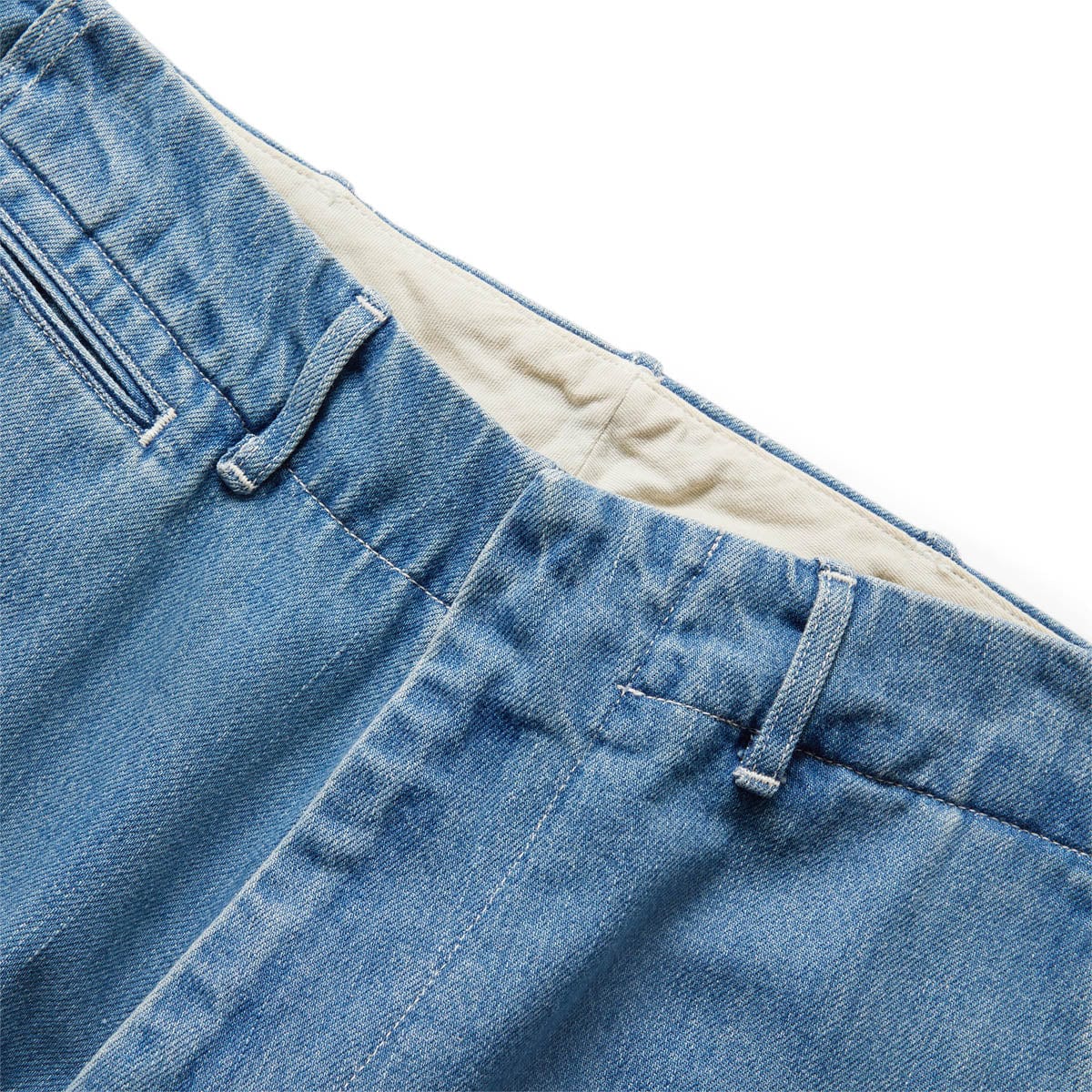 WIDE DENIM PANTS INDIGO BLEACH | Bodega