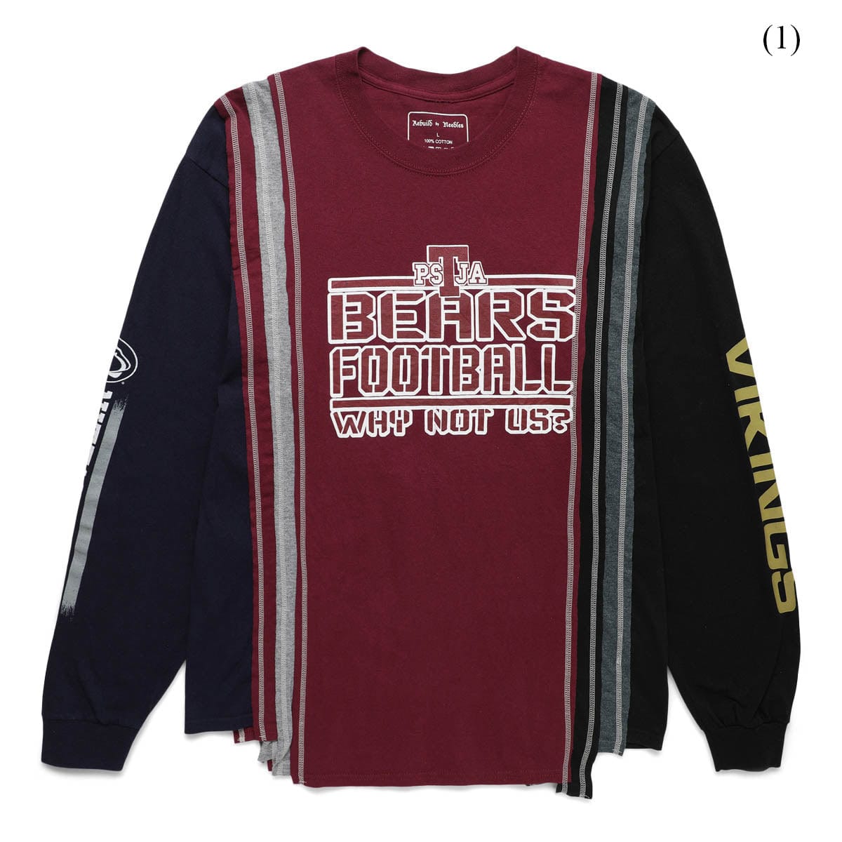 Needles T-Shirts ASSTD / L (1) 7 CUTS LONG SLEEVE T-SHIRT - COLLEGE (L)