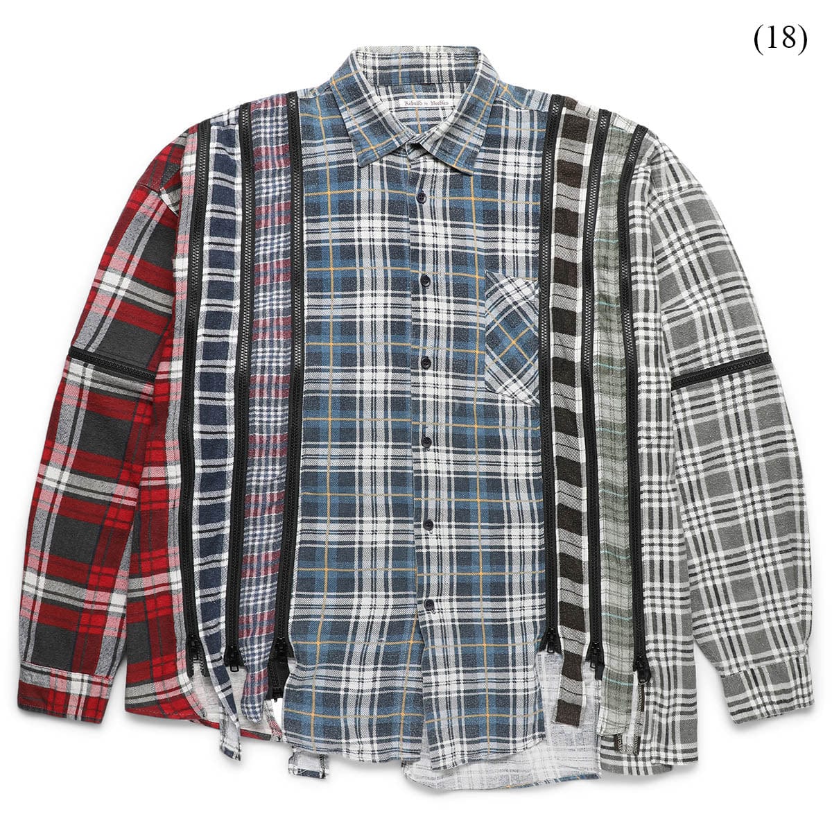 Needles Shirts ASSTD / O/S  (18) / MR343 FLANNEL SHIRT - 7 CUTS WIDE SHIRT (O/S)