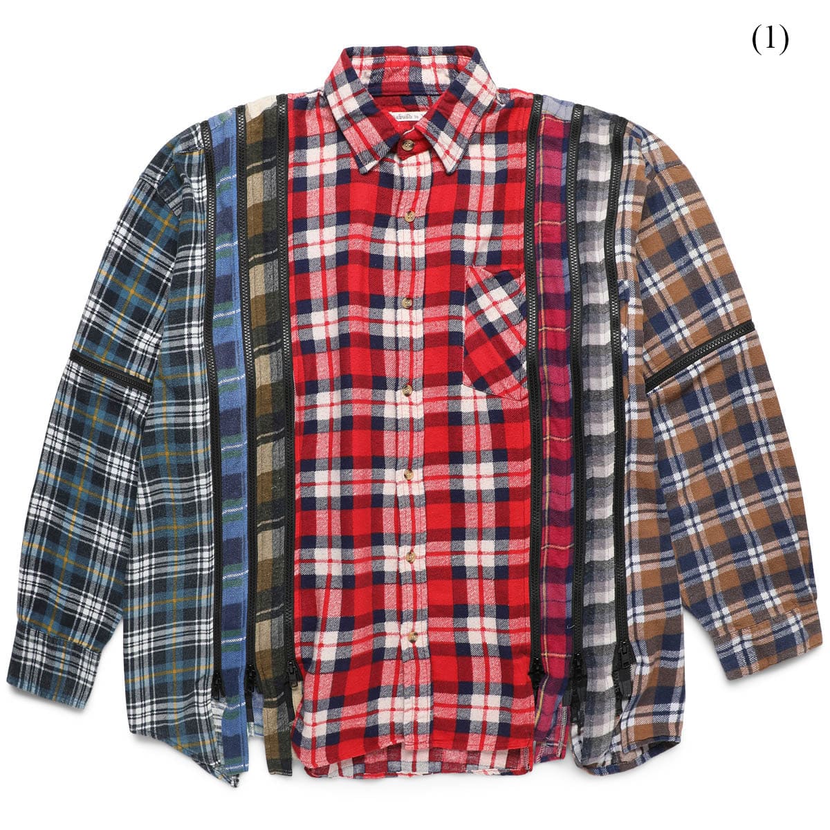 Needles Shirts ASSTD / O/S (1) / MR343 FLANNEL SHIRT - 7 CUTS WIDE SHIRT (O/S)