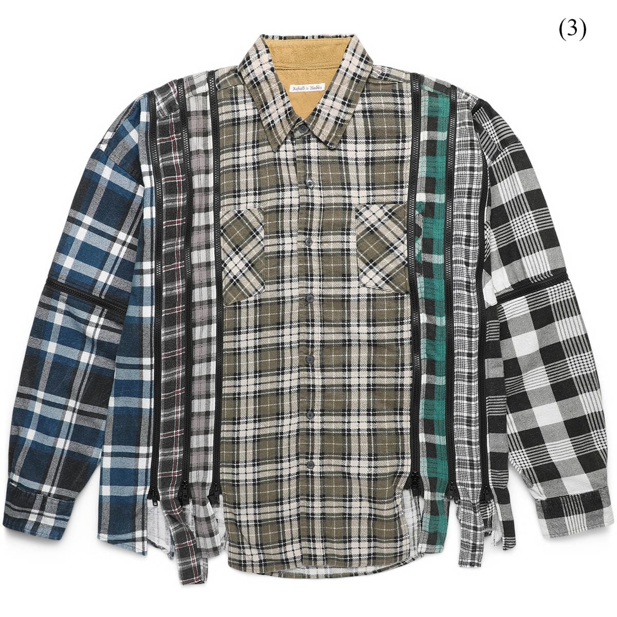 Needles Shirts ASSTD / O/S (3) / MR343 FLANNEL SHIRT - 7 CUTS WIDE SHIRT (O/S)