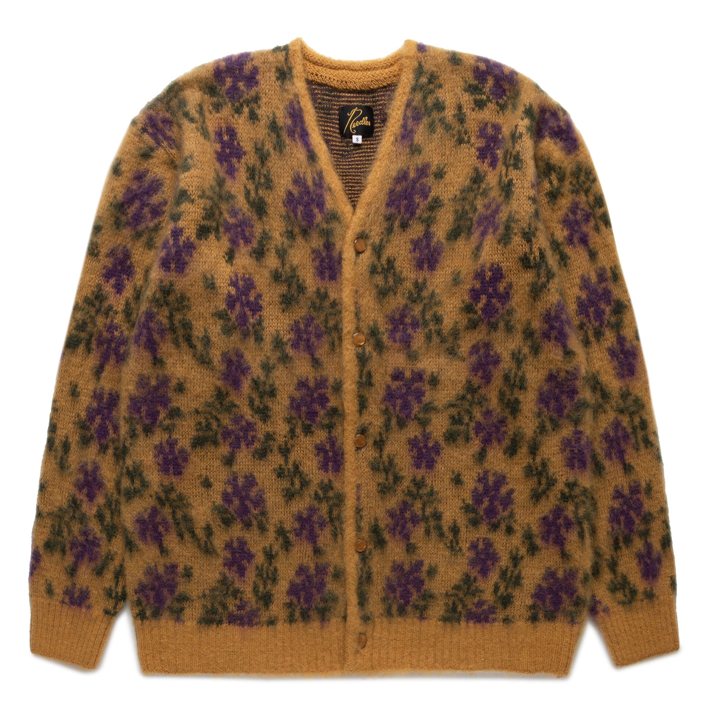 MOHAIR FLOWER CARDIGAN YELLOW | Cheap Slocog Jordan Outlet