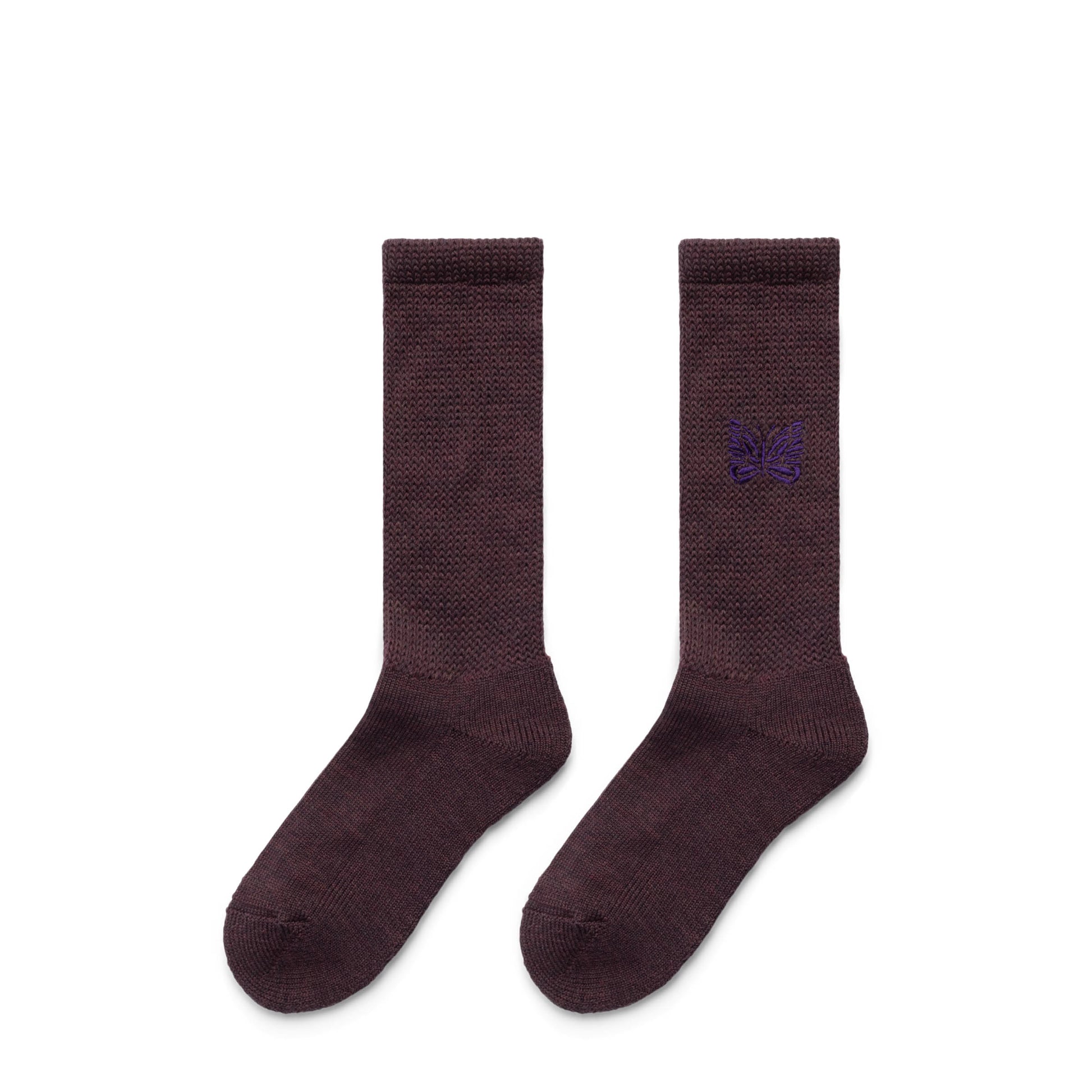 NEEDLES PILE SOCKS PLUM