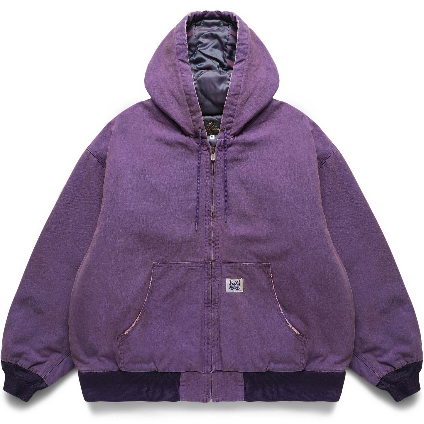 NEEDLES ZIPPED WORK HOODY PURPLE