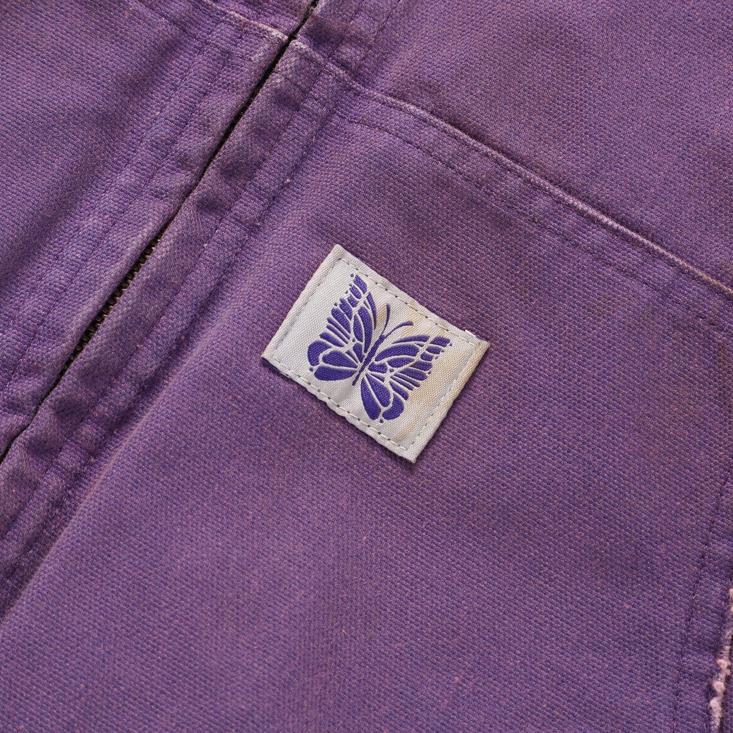 NEEDLES ZIPPED WORK HOODY PURPLE