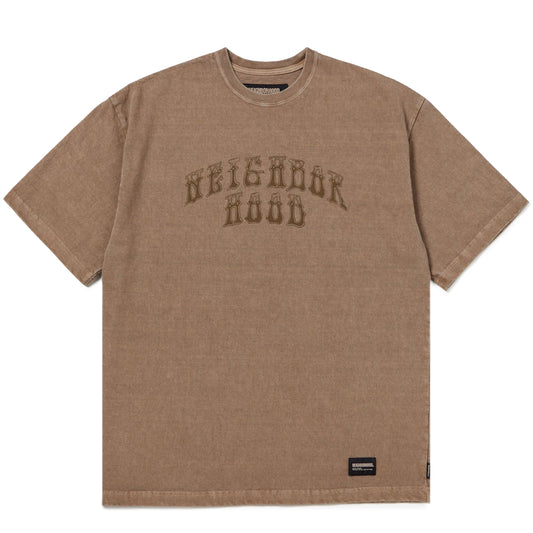 Neighborhood PIGMENT DYED CREWNECK T-SHIRT KHAKI