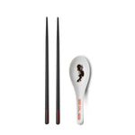 Load image into Gallery viewer, Neighborhood Odds &amp; Ends RED / O/S SRL . CHOPSTICKS &amp; SPOON SET
