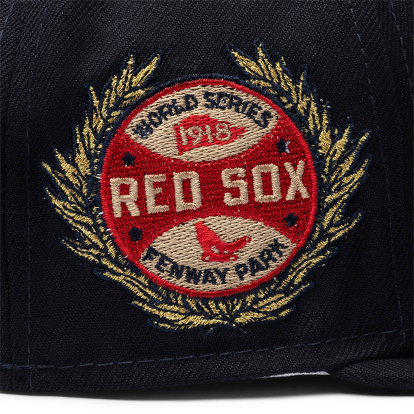 NEW ERA 59FIFTY MLB BOSTON RED SOX WORLD SERIES 1918 NAVY / GREEN