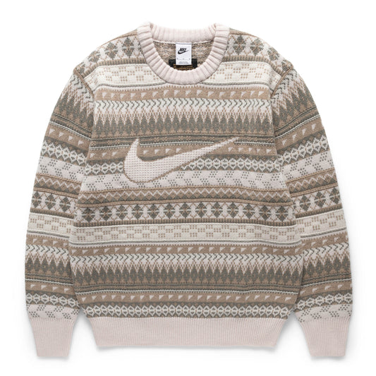 NIKE LIFE FAIR ISLE SWOOSH SWEATER [FZ0125-105]