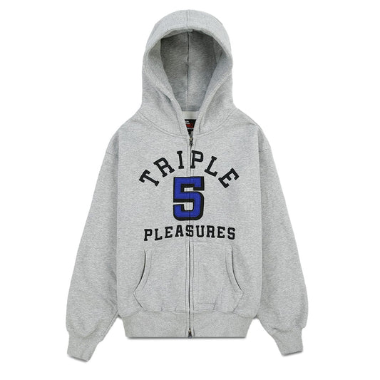Pleasures Hoodies & Sweatshirts 555 APPLIQUE ZIP UP HOODIE