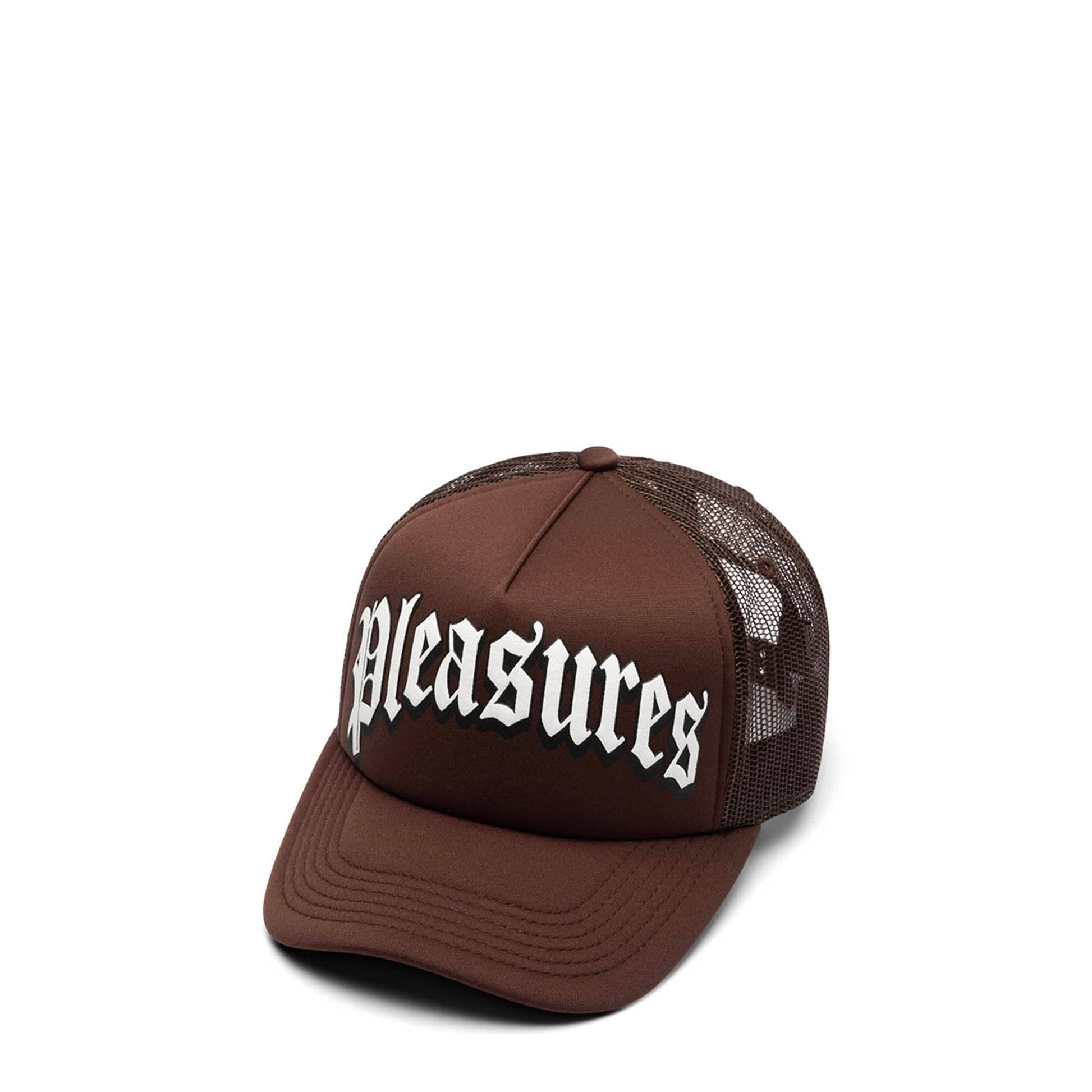 Pleasures Headwear BROWN / O/S TWITCH TRUCKER pailletbesat CAP