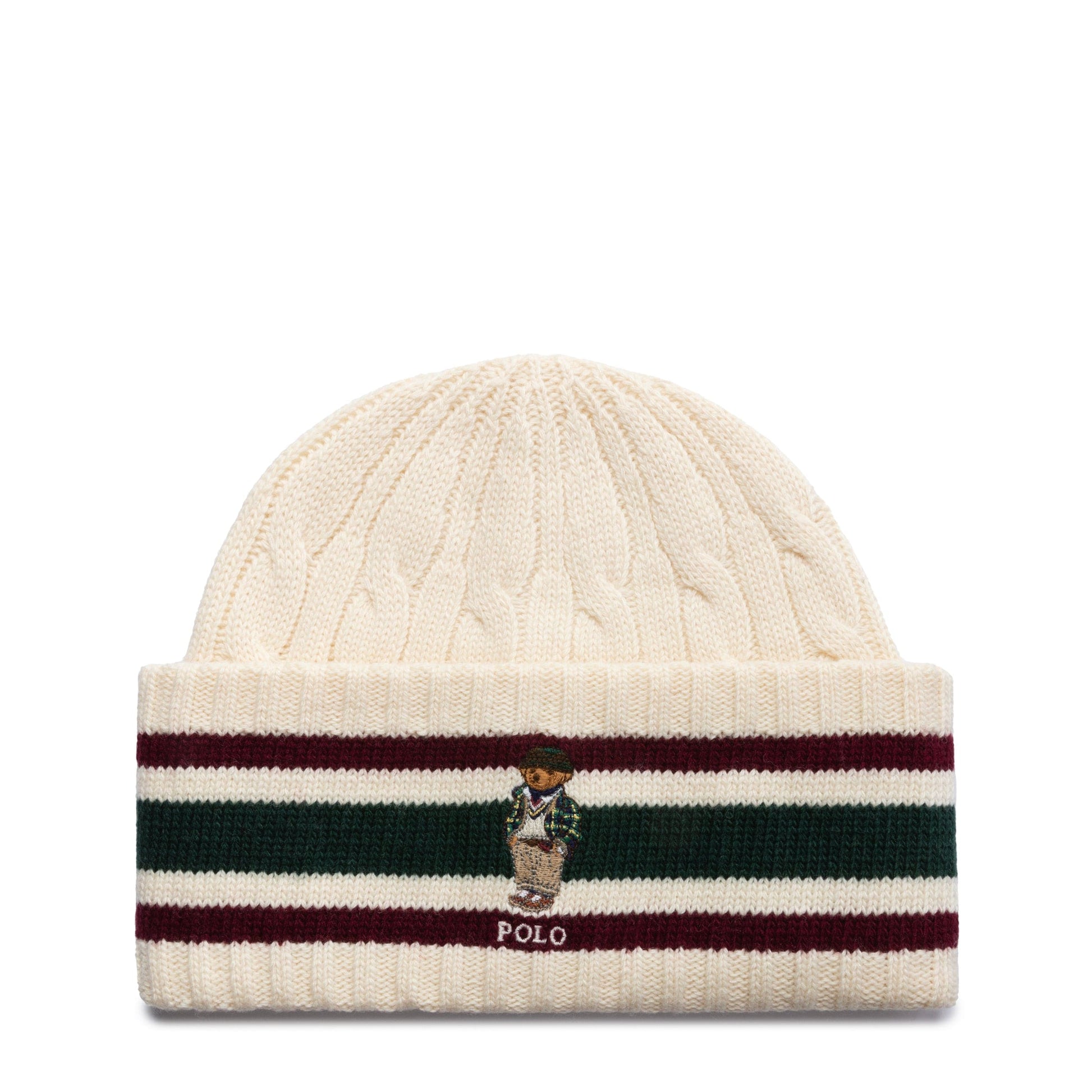 Polo Ralph Lauren Headwear CREAM MULTI / O/S BEAR CRICKET BEANIE