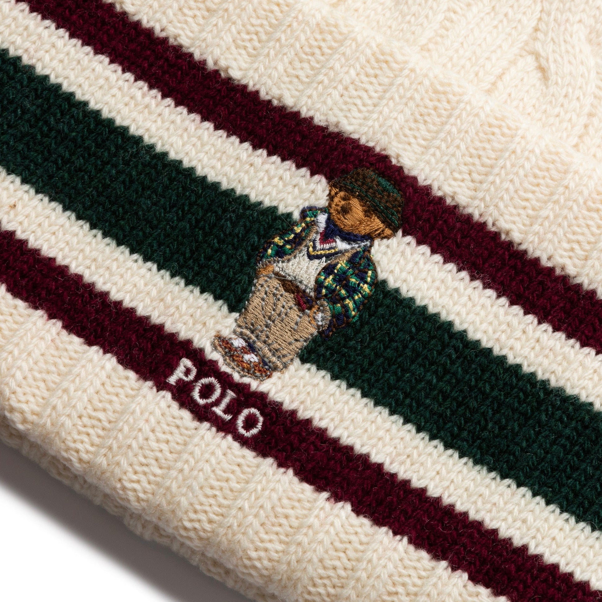 Polo Ralph Lauren Headwear CREAM MULTI / O/S BEAR CRICKET BEANIE