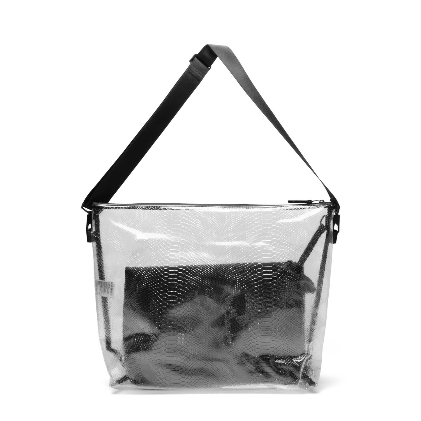 RAINS SNAKE TOTE BAG LARGE TRANSPARENT