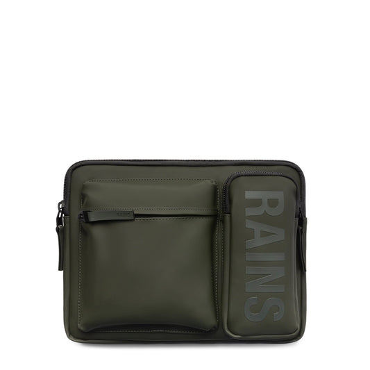 RAINS The Bags GREEN / O/S TEXEL LAPTOP CASE