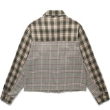 Reese Cooper Shirts CROPPED SPLIT FLANNEL SHIRT