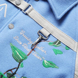 Reese Cooper Outerwear EMBROIDERED VINES VARSITY JACKET