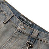 Reese Cooper Bottoms WASHED DENIM DOUBLE KNEE PANT