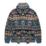 RRL Knitwear BLUE MULTI / L RANCH SHAWL CARDIGAN SWEATER