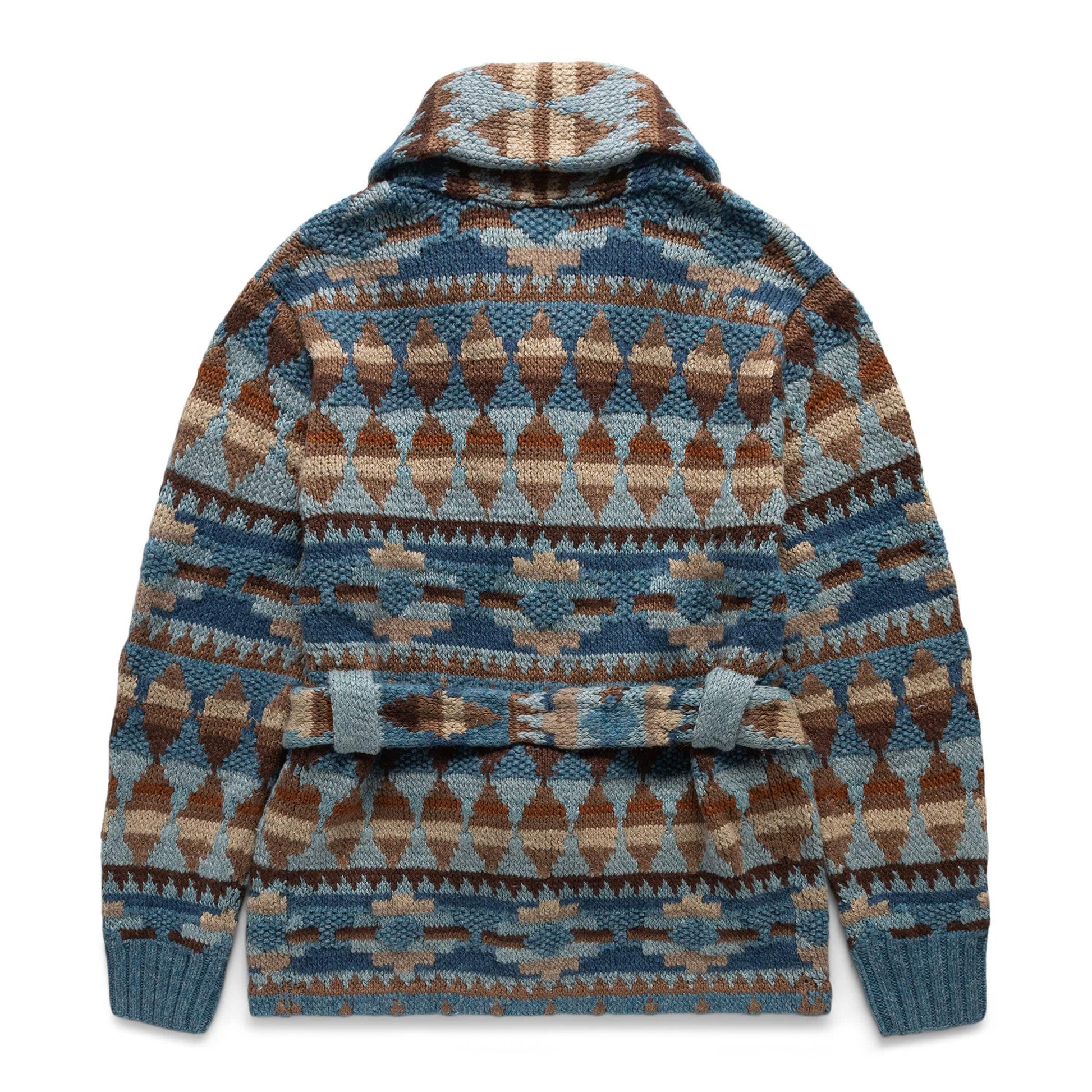 RRL Knitwear BLUE MULTI / L RANCH SHAWL CARDIGAN SWEATER