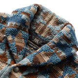 RRL Knitwear BLUE MULTI / L RANCH SHAWL CARDIGAN SWEATER