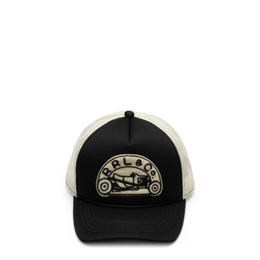 RRL Headwear BLACK / O/S RRL & CO LOGO TRUCKER blackpink HAT