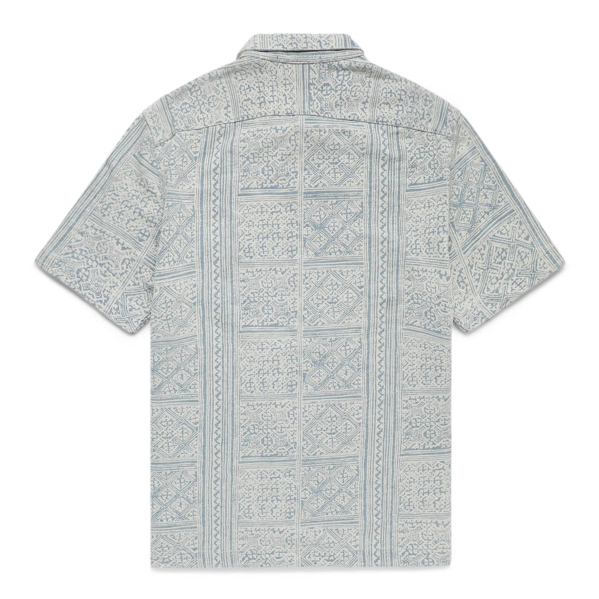 RRL Shirts PRINTED INDIGO JERSEY KNIT CAMP SHIRT