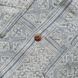 RRL Shirts PRINTED INDIGO JERSEY KNIT CAMP SHIRT