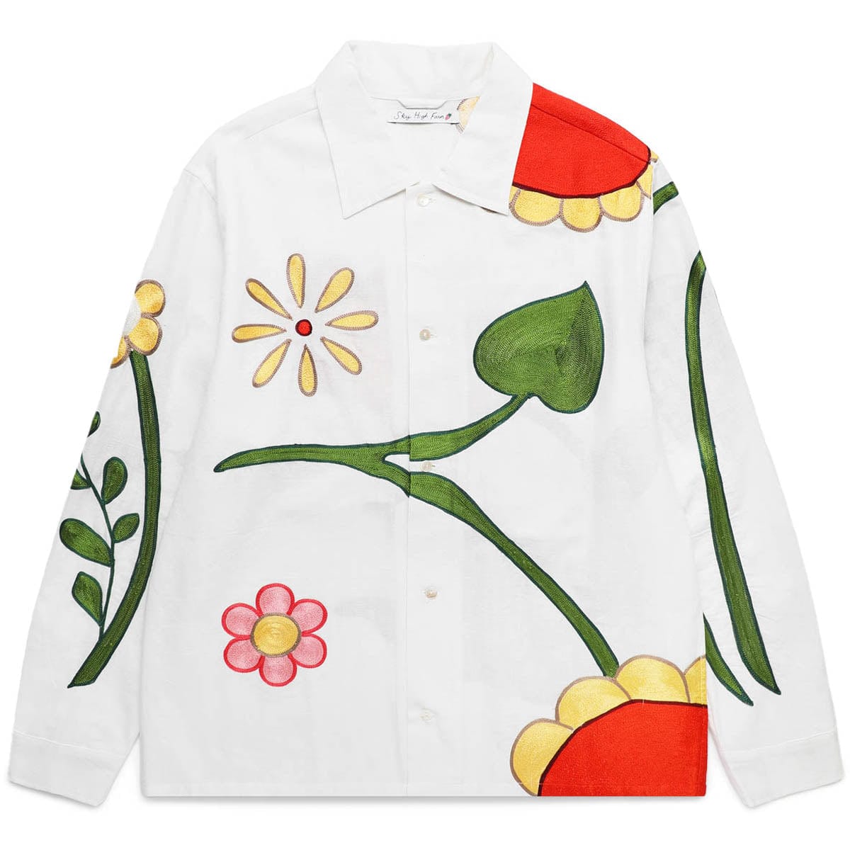 Sky High Farm Workwear Shirts BOTICELLI EMBROIDERED FLOWER SHIRT