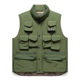 South2 West8 MULTI-POCKET ZIPPED DOWN VEST GREEN