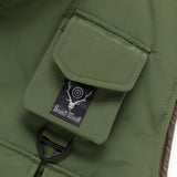 South2 West8 MULTI-POCKET ZIPPED DOWN VEST GREEN