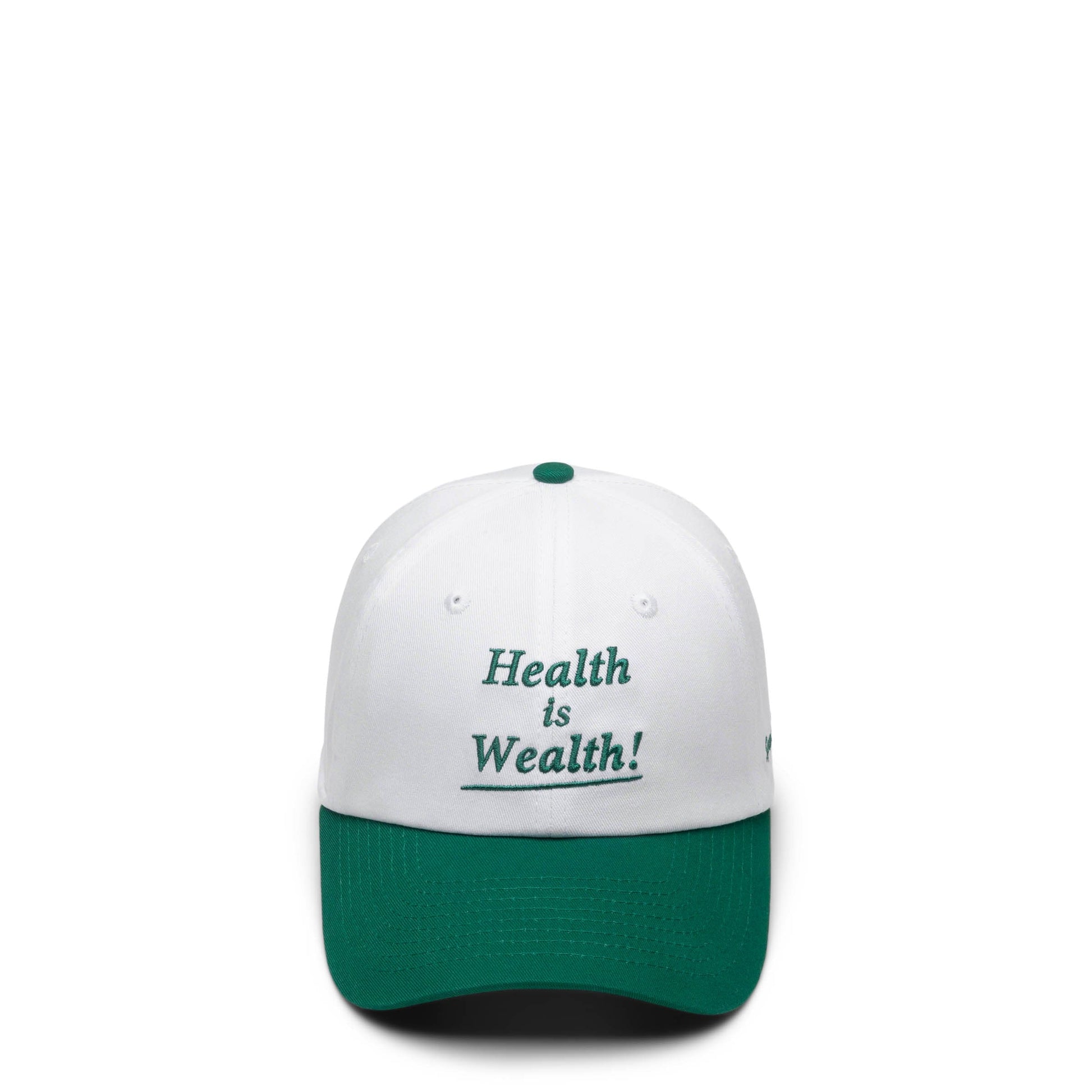 Sporty & Rich Headwear WHITE/ALPINE / O/S HEALTH IS WEALTH HAT