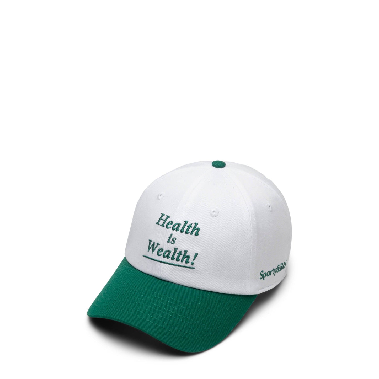 Sporty & Rich Headwear WHITE/ALPINE / O/S HEALTH IS WEALTH HAT