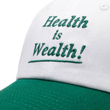 Sporty & Rich Headwear WHITE/ALPINE / O/S HEALTH IS WEALTH HAT