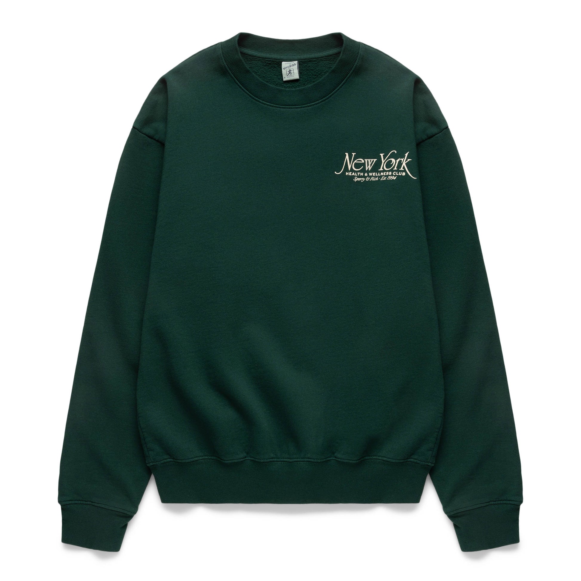 Sporty & Rich WOMEN'S NY 94 CREWNECK FOREST/CREAM