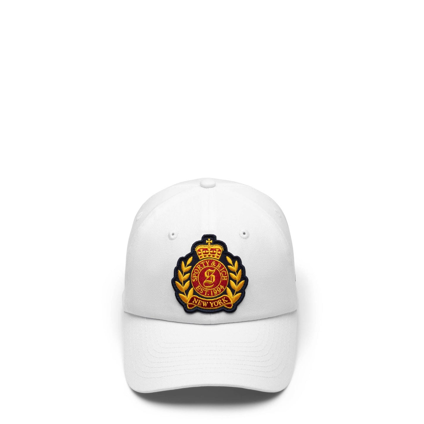 Sporty & Rich Headwear WHITE / O/S NY CREST HAT