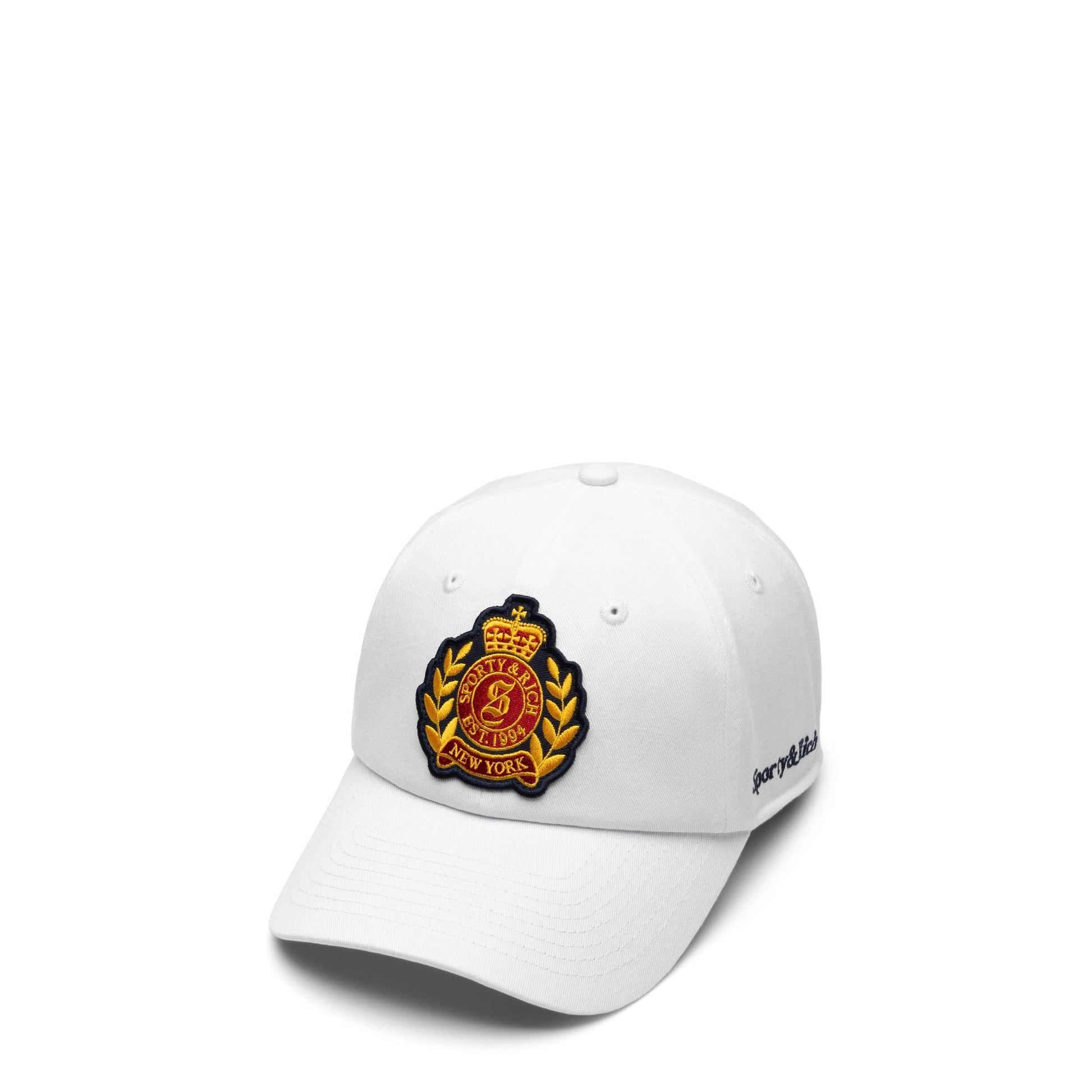 Sporty & Rich Headwear WHITE / O/S NY CREST HAT