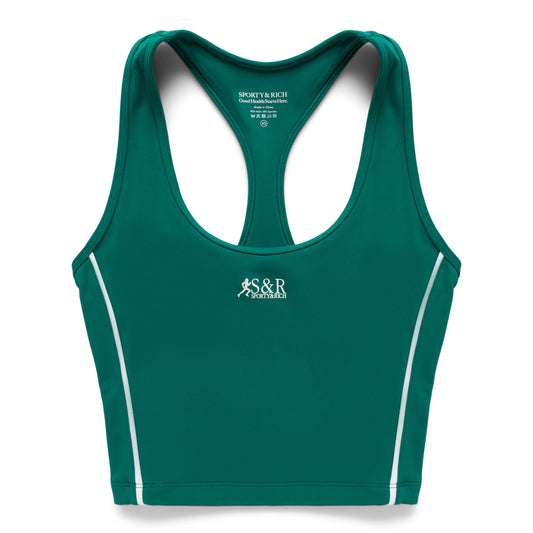 SPORTY & RICH WOMEN'S SR RUNNER SPORTS TANK ALPINE/GREEN