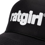 Load image into Gallery viewer, Stray Rats Headwear BLACK / O/S RATGIRL TRUCKER HAT
