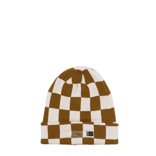 Students Golf AIKEN CHECKER BEANIE BROWN