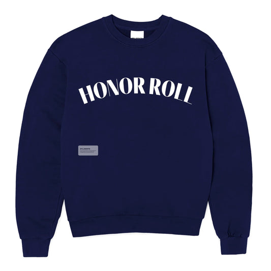 STUDENT'S GOLF HONOR ROLL CREW SWEATER NAVY 